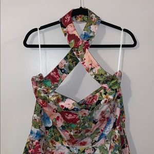 Cross neck pinup style dress